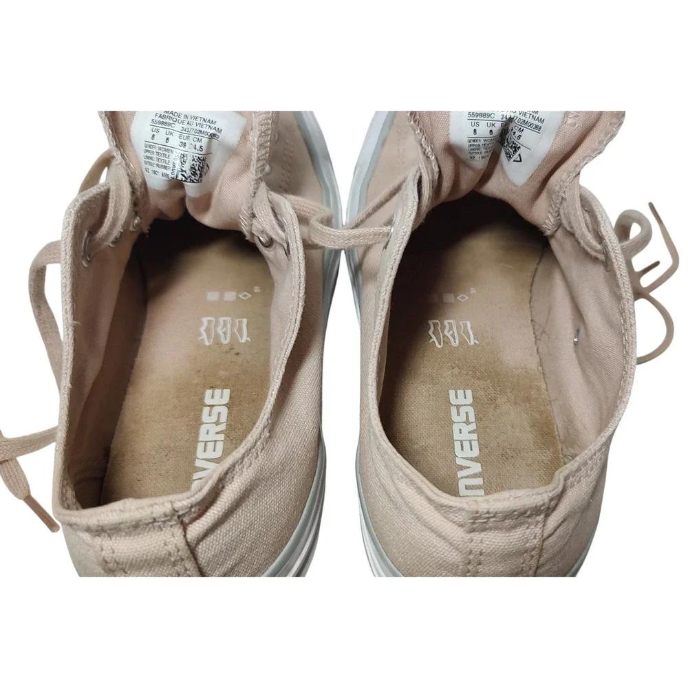 Converse Chuck Taylor All Star Sneaker Low Metallic Strip Toe Blush Womens Eight